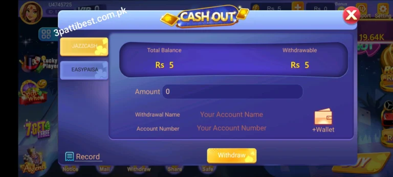 3 Patti best withdraw